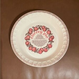 Vintage Royal China Cherry Pie Recipe Plate